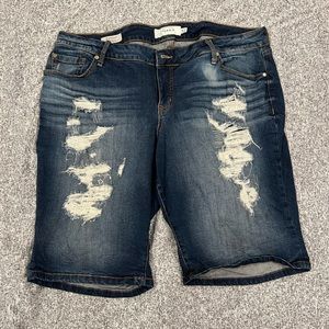 Distressed Jean Shorts